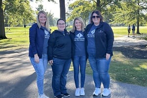 First National Bank of Pandora Employees outside at community golf outing